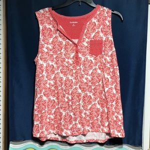 💐Red Paisley & Dot Tank